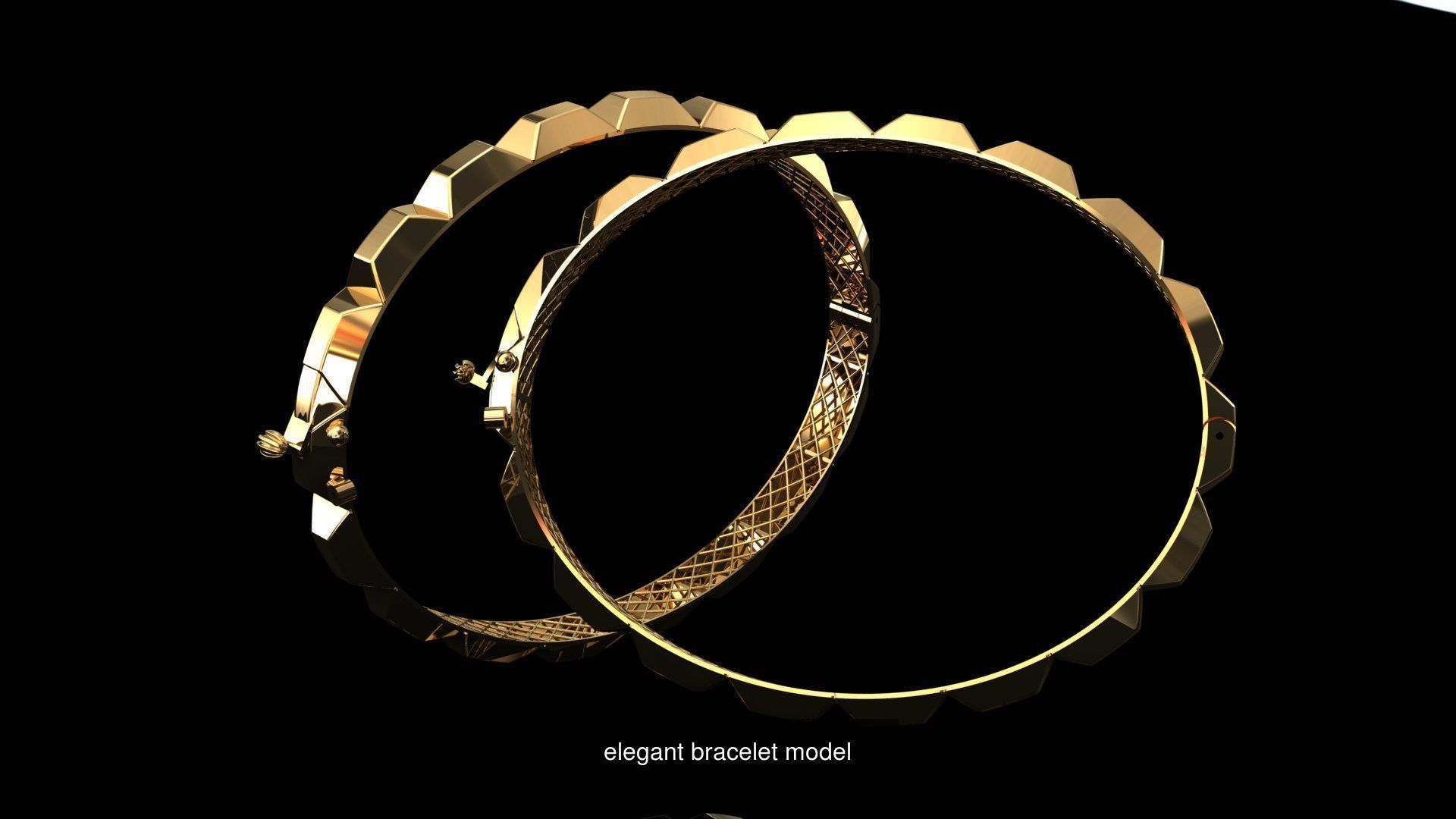 elegant bracelet model  3D Model Collection_13
