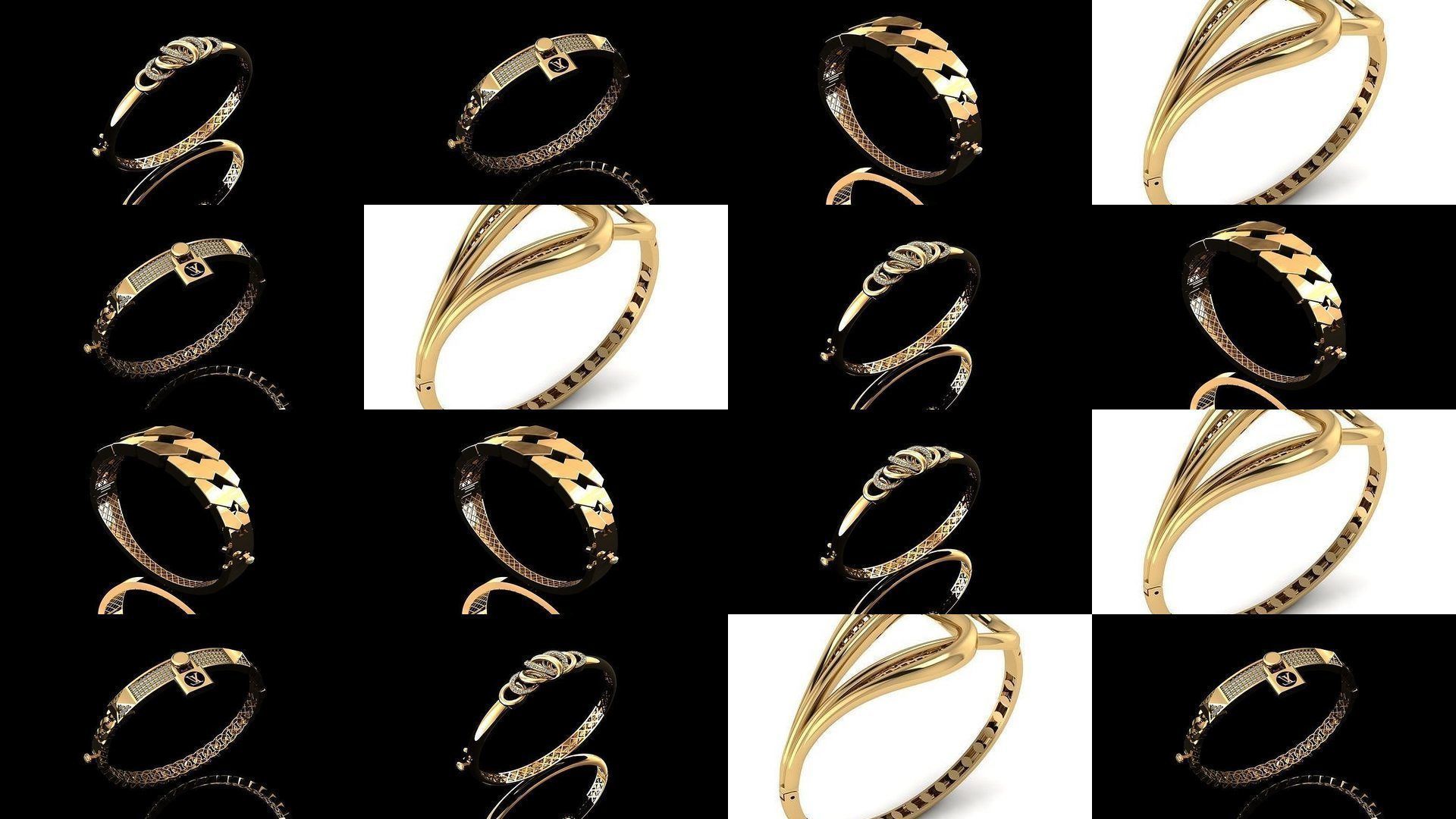elegant bracelet model  3D Model Collection_1