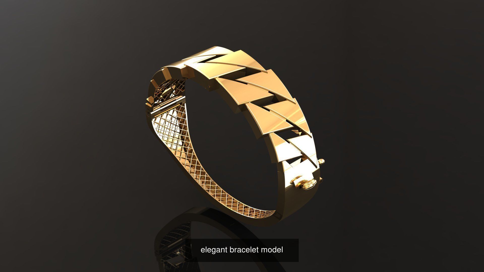 elegant bracelet model  3D Model Collection_8