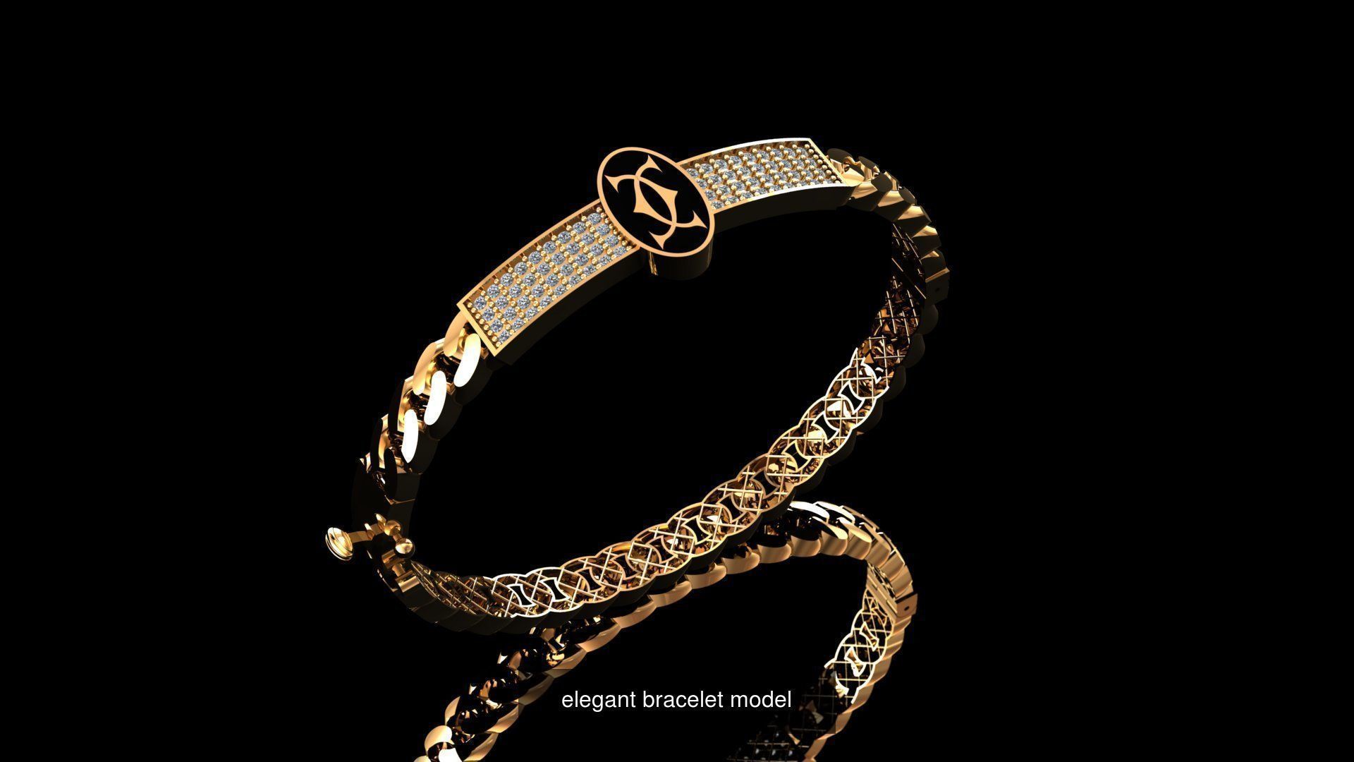 elegant bracelet model  3D Model Collection_16