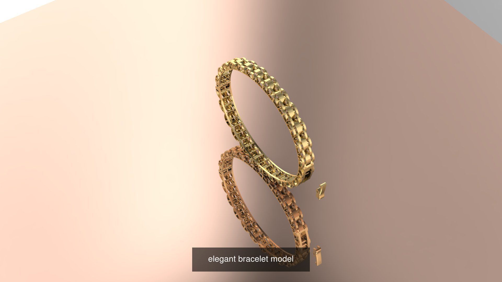 elegant bracelet model  3D Model Collection_9