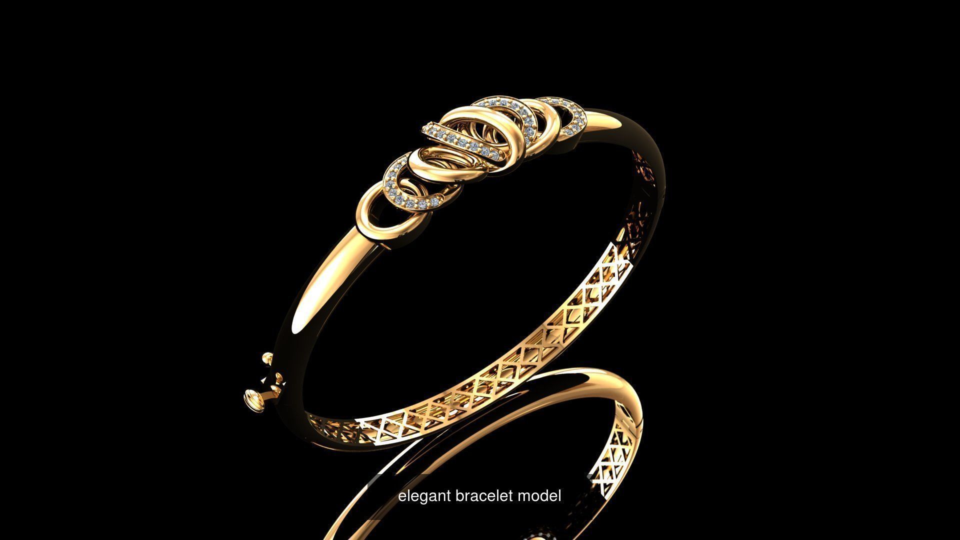 elegant bracelet model  3D Model Collection_19