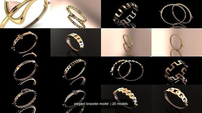 elegant bracelet model  3D Model Collection