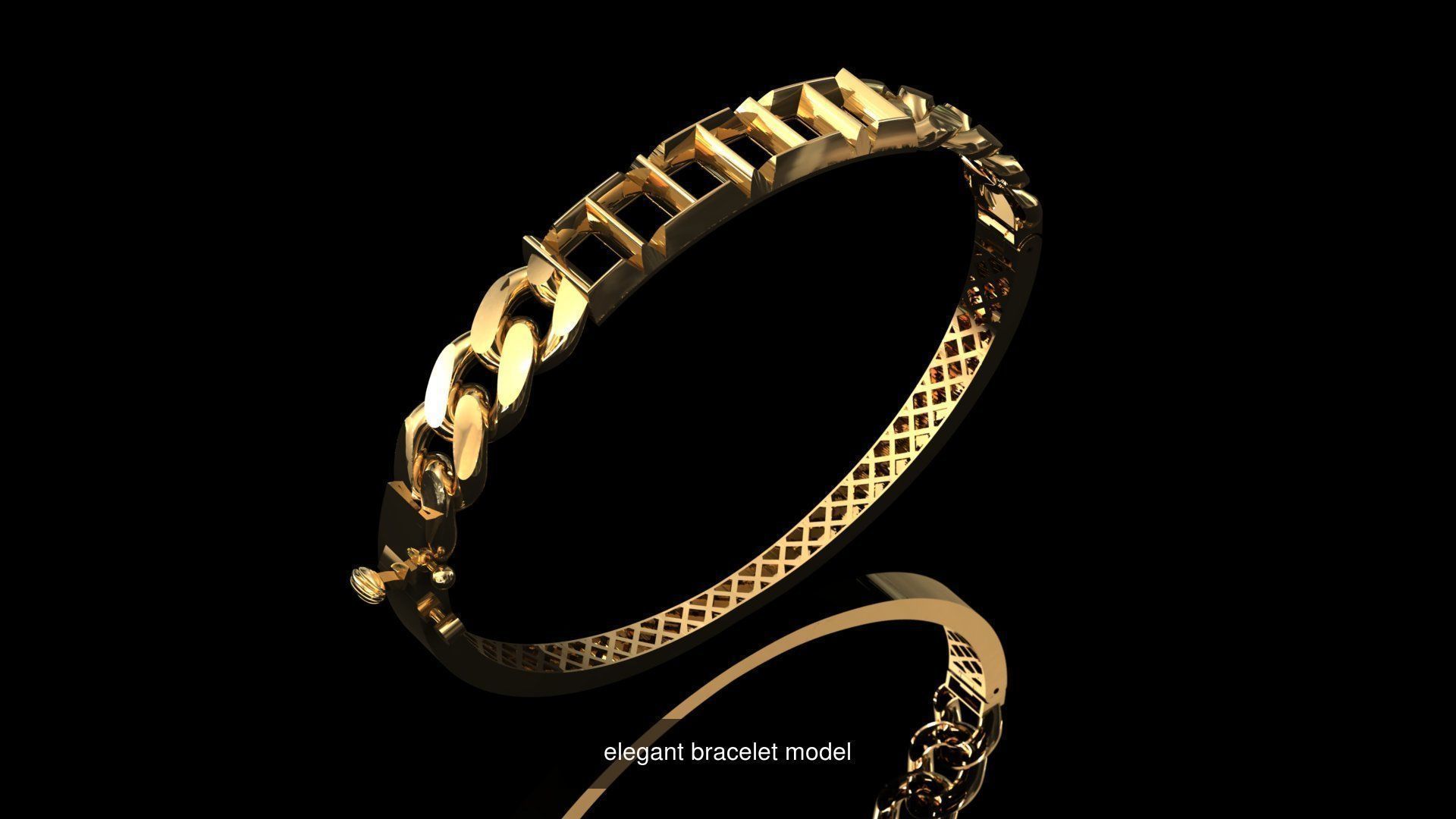 elegant bracelet model  3D Model Collection_12