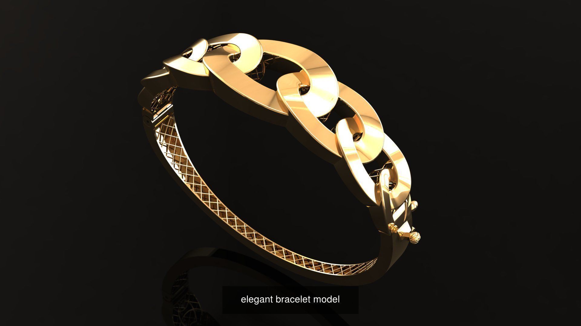 elegant bracelet model  3D Model Collection_18