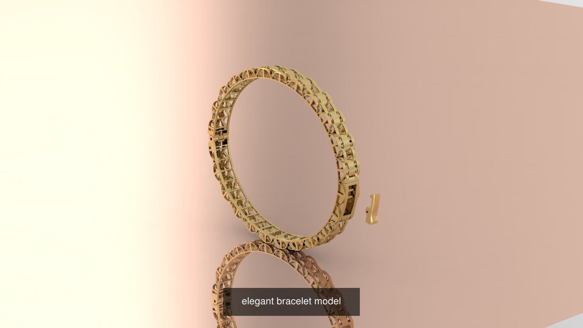 elegant bracelet model  3D Model Collection_10