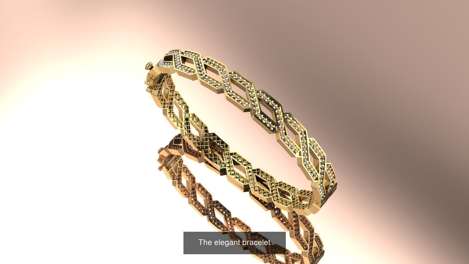 elegant bracelet model  3D Model Collection_4