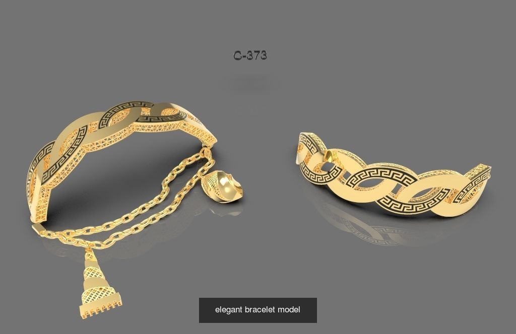 elegant bracelet model 3D Model Collection_21