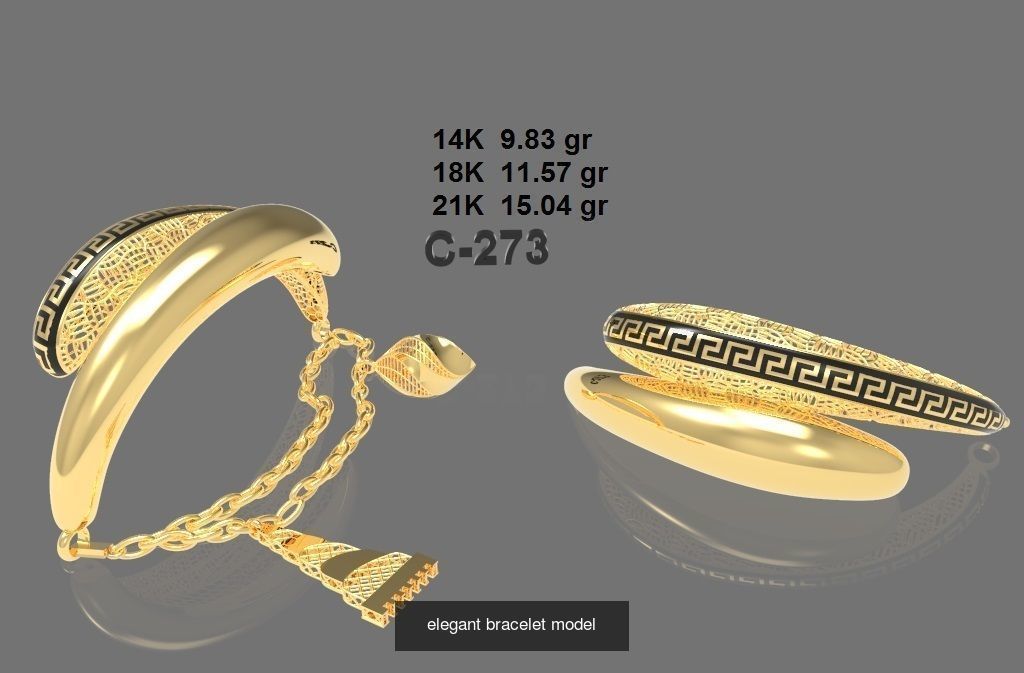 elegant bracelet model 3D Model Collection_18
