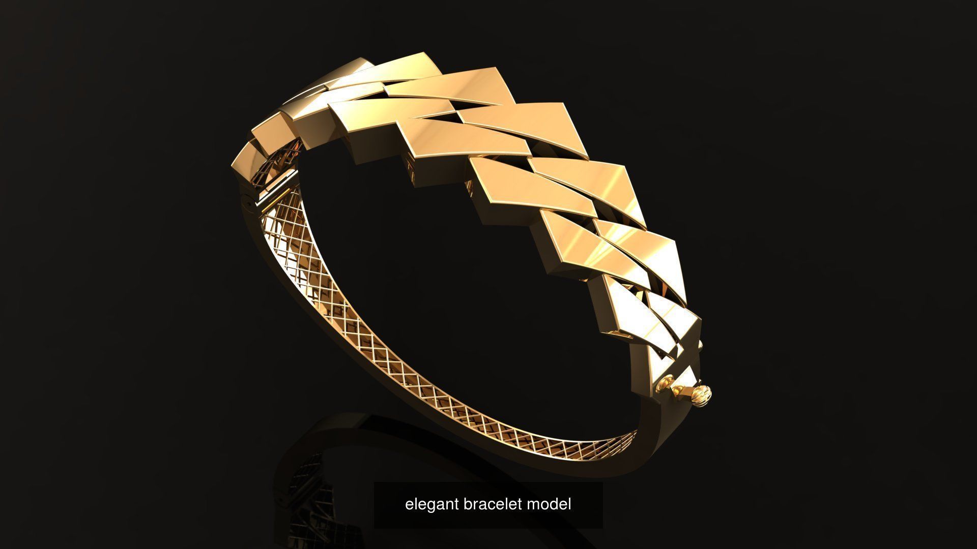 elegant bracelet model 3D Model Collection_6