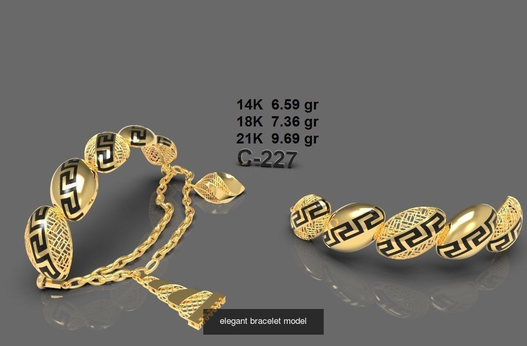 elegant bracelet model 3D Model Collection_20