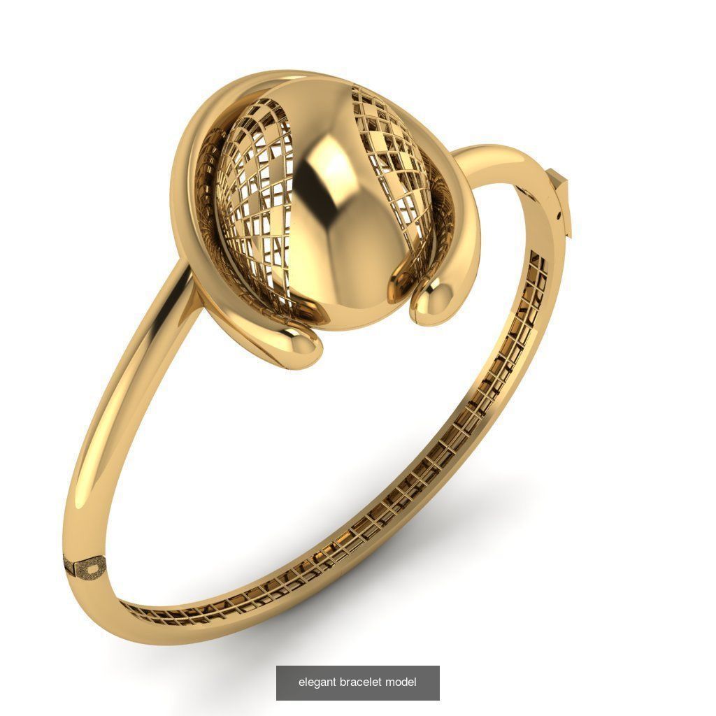 elegant bracelet model 3D Model Collection_12