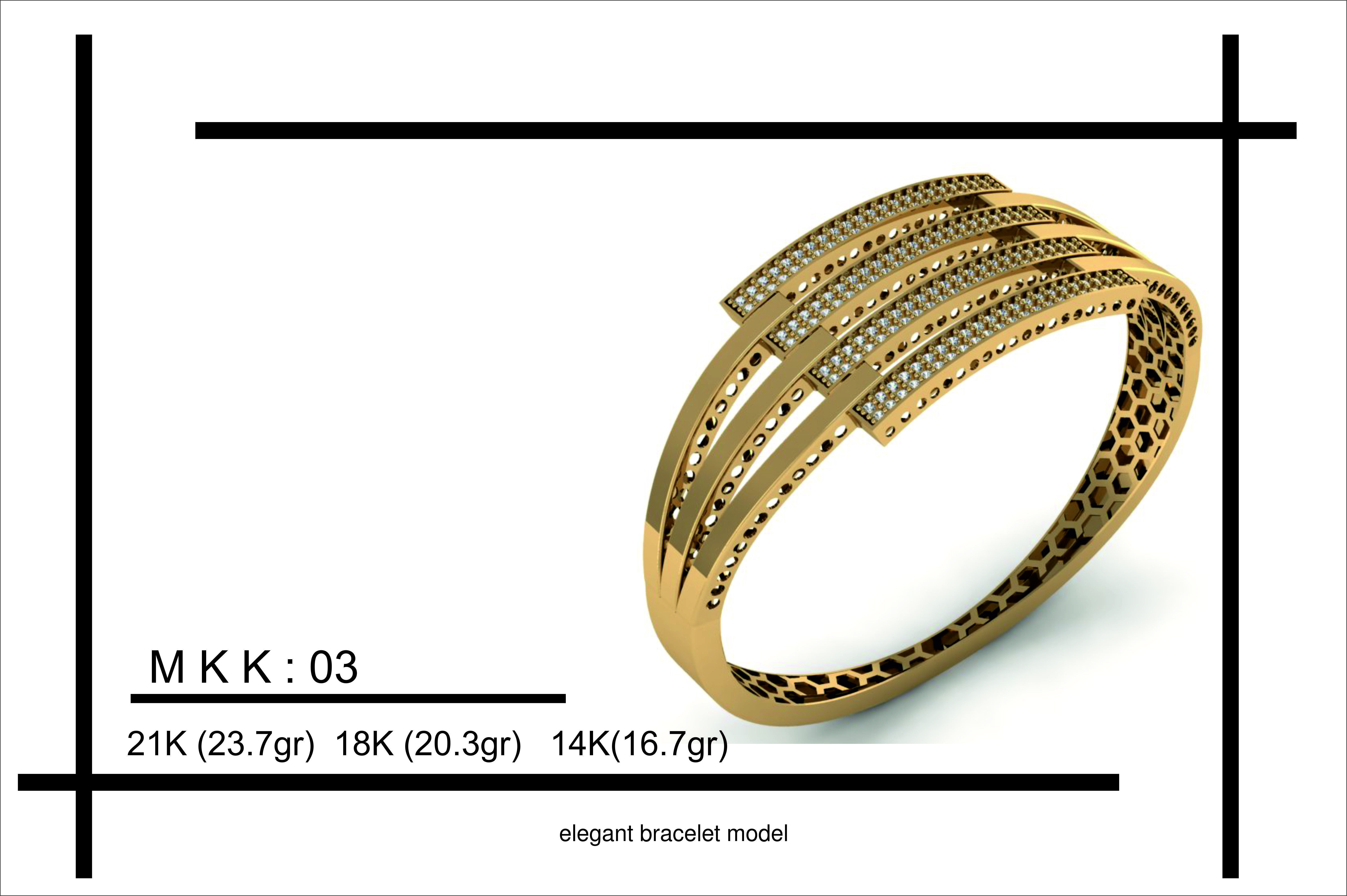 elegant bracelet model 3D Model Collection_15