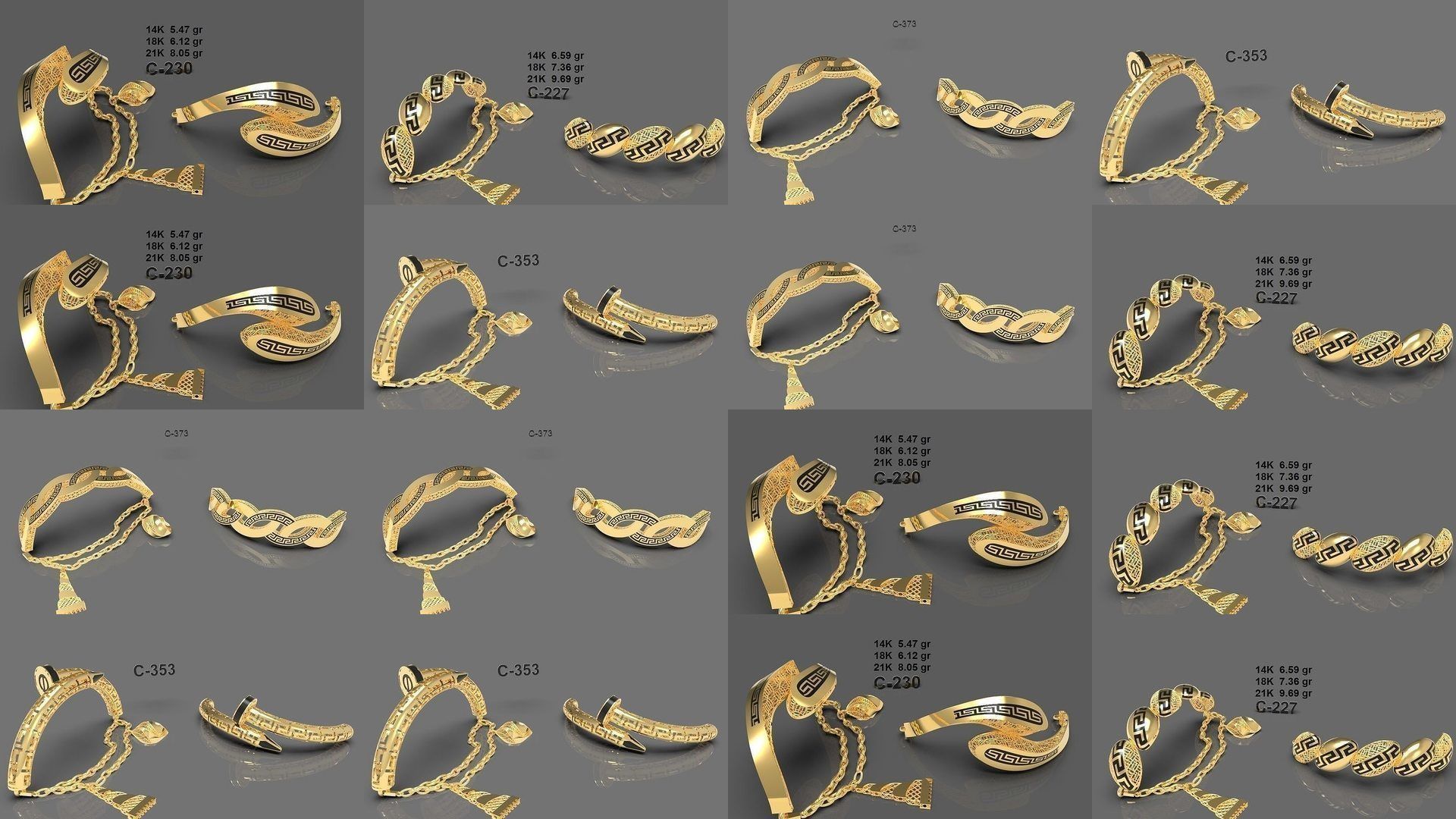 elegant bracelet model 3D Model Collection_1