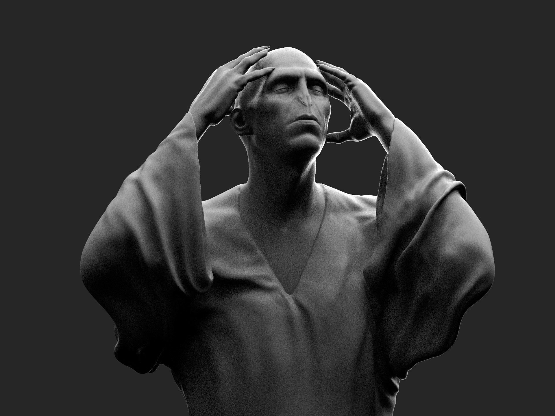 Voldemort Rebirth 3D print model_2