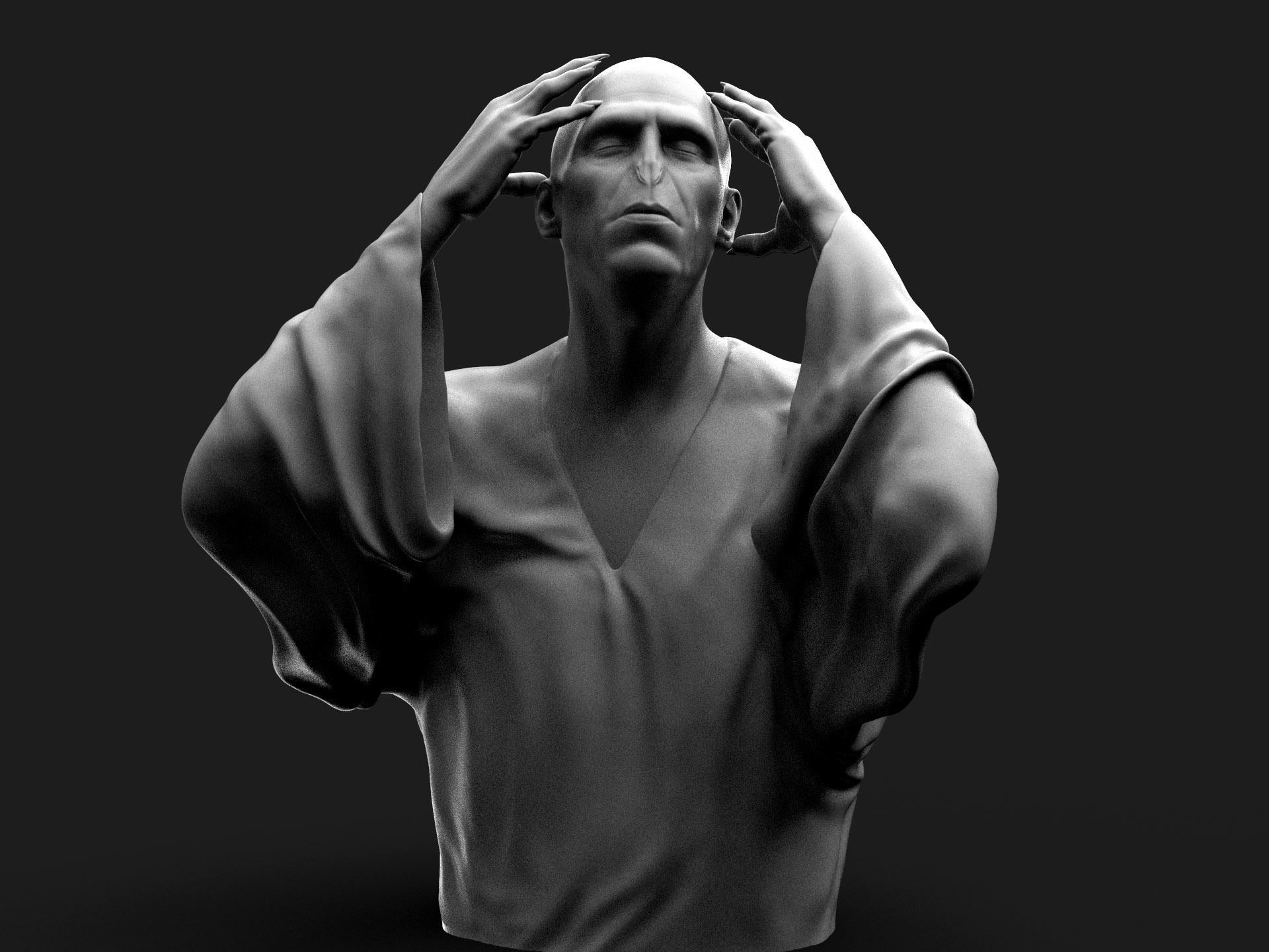 Voldemort Rebirth 3D print model_4