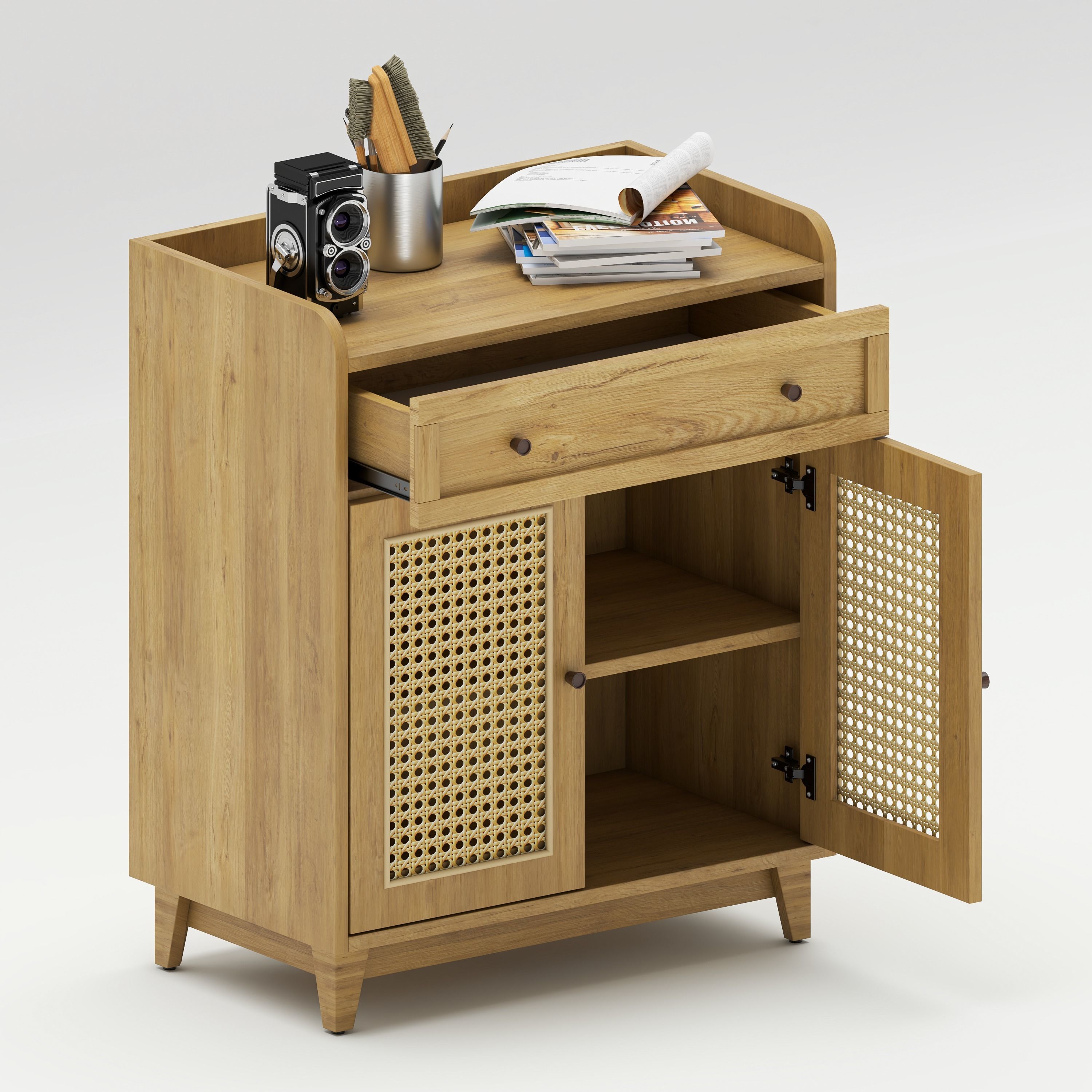 Wooden Cupboard 3D model_2