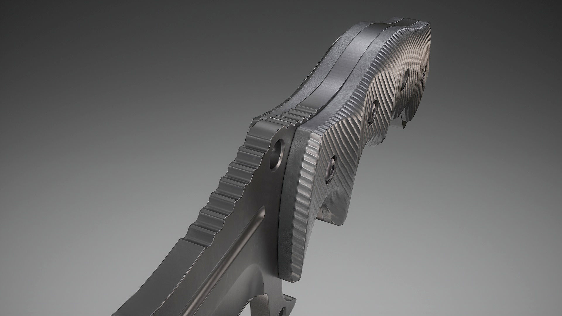 Tactical Combat Knife Low-poly 3D model_11