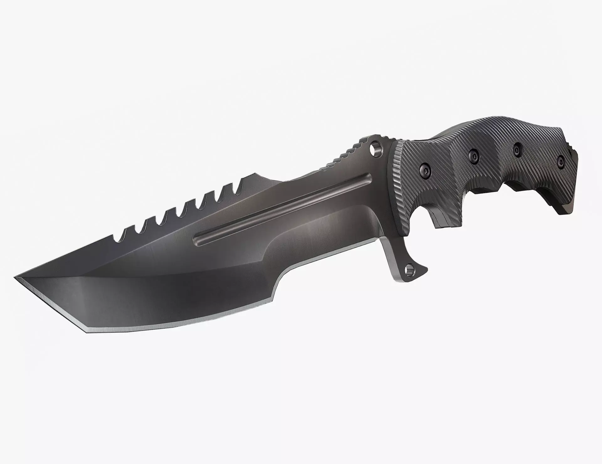 Tactical Combat Knife Low-poly 3D model_0