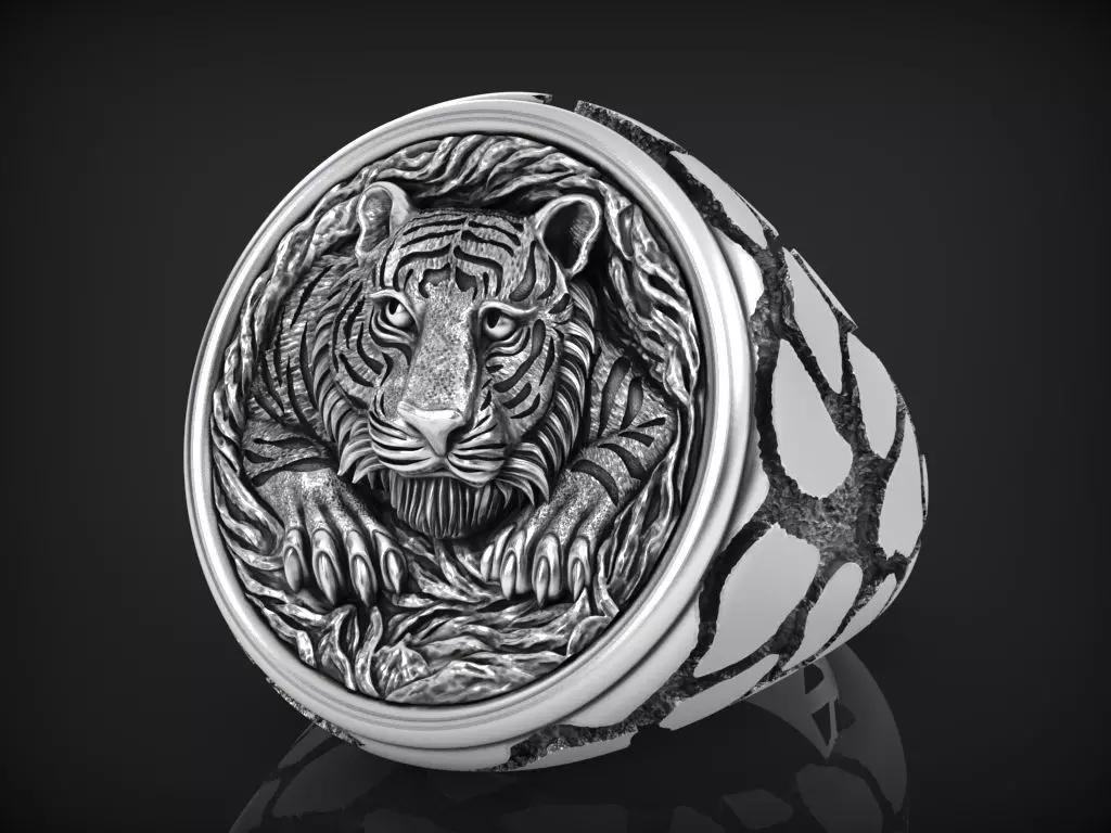 Tiger Ring 3D print model_0