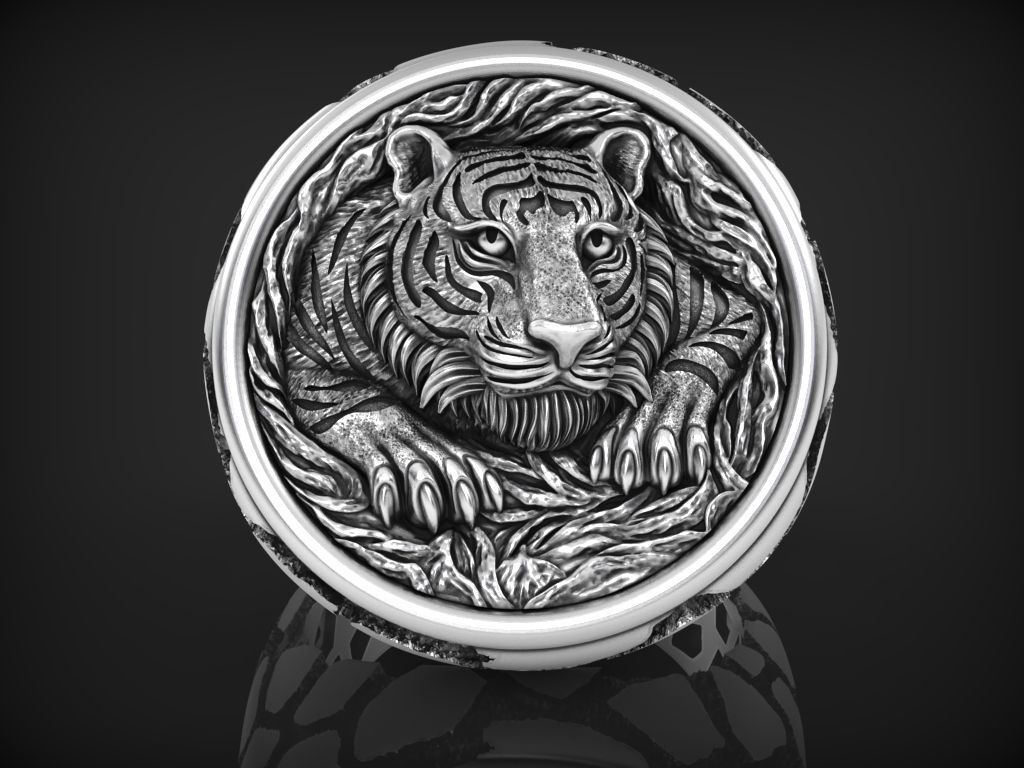 Tiger Ring 3D print model_1