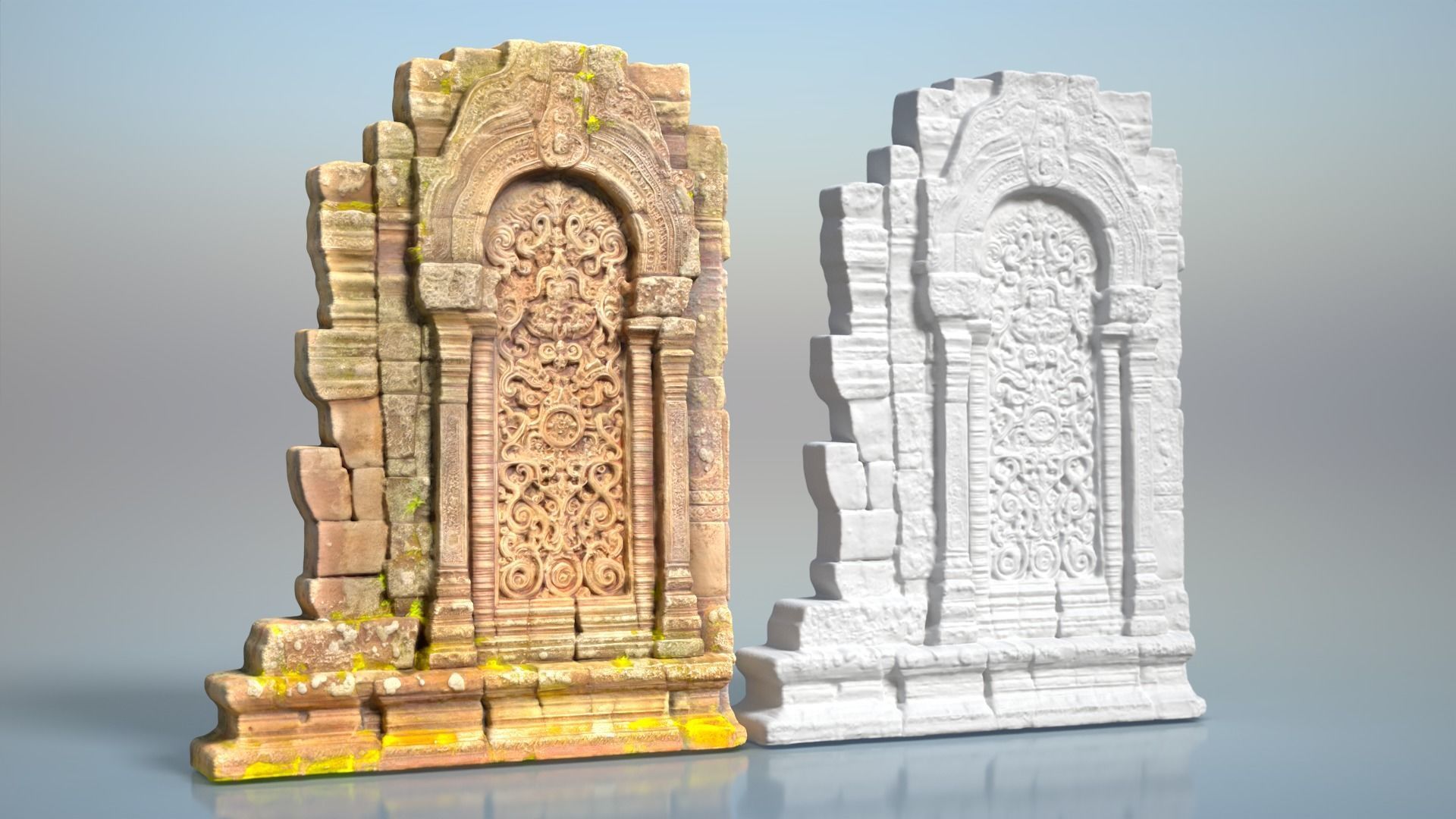 High poly  ruin Temple Walls - 240705 3D model_9