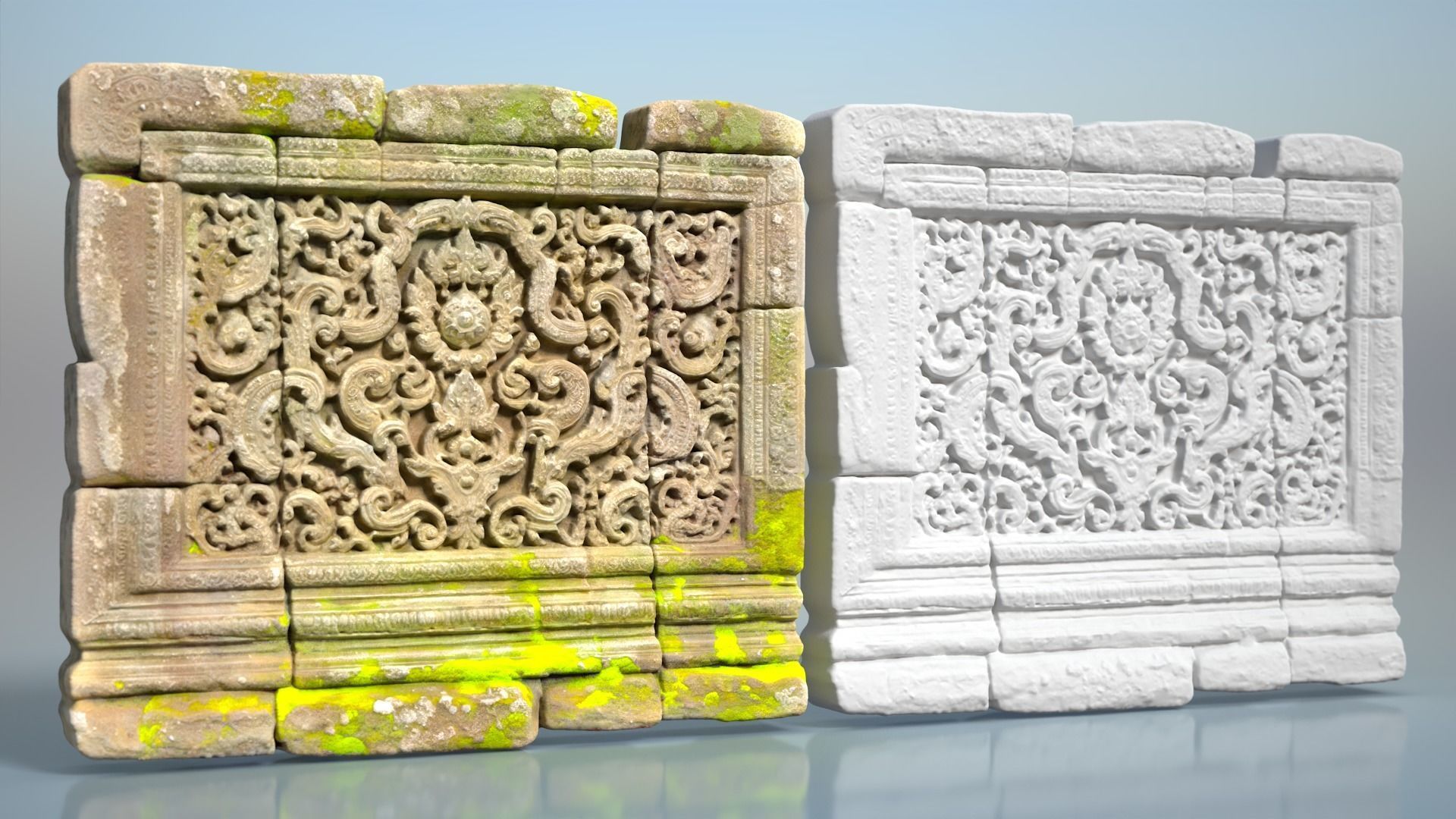 High poly  ruin Temple Walls - 240705 3D model_5