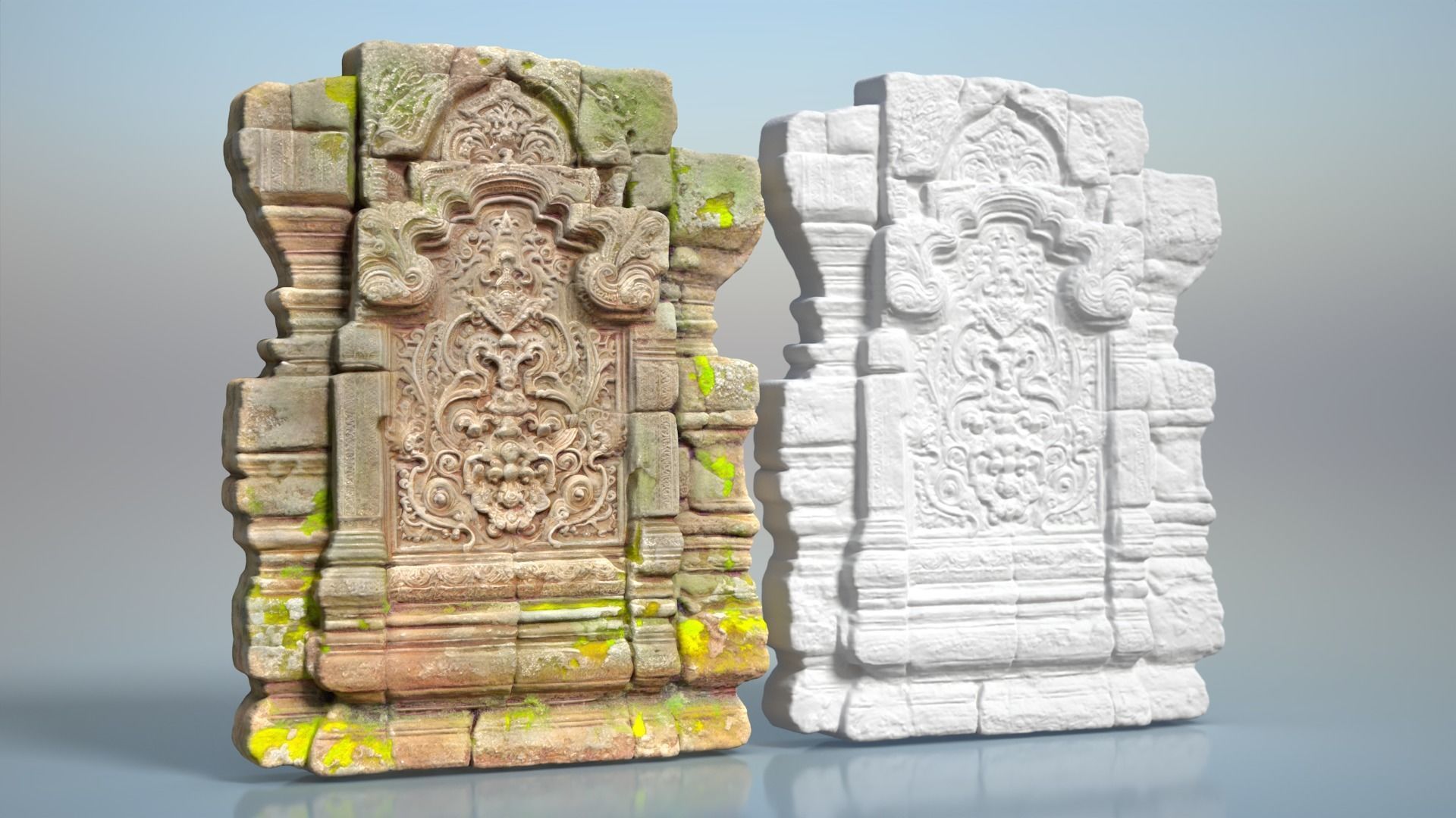 High poly  ruin Temple Walls - 240705 3D model_8