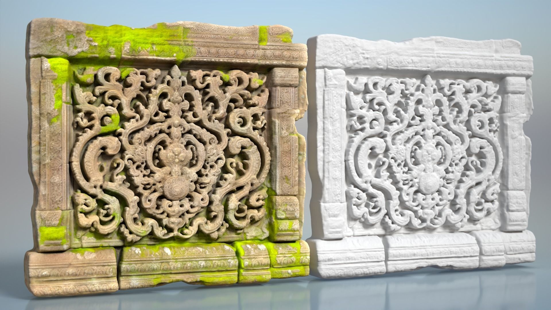 Low poly ruin Temple Walls - 240705 Low-poly 3D model_7