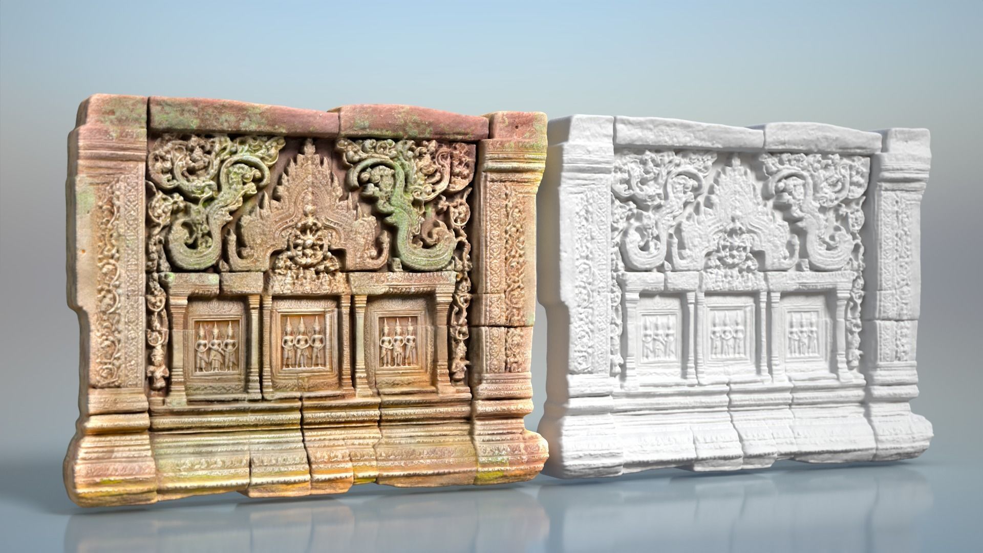 Low poly ruin Temple Walls - 240705 Low-poly 3D model_2