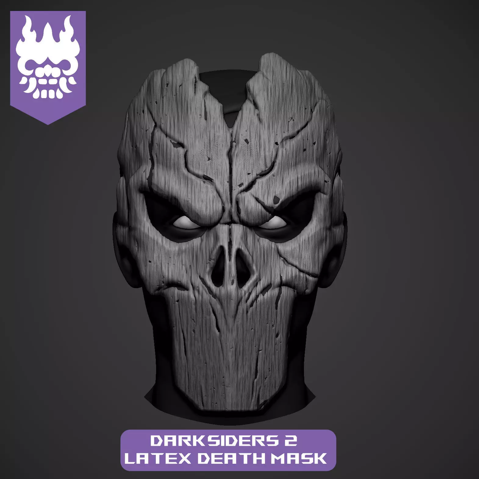 DARKSIDERS DEATH MASK COSPLAY HELMET STL 3D PRINT FILE 3D print model