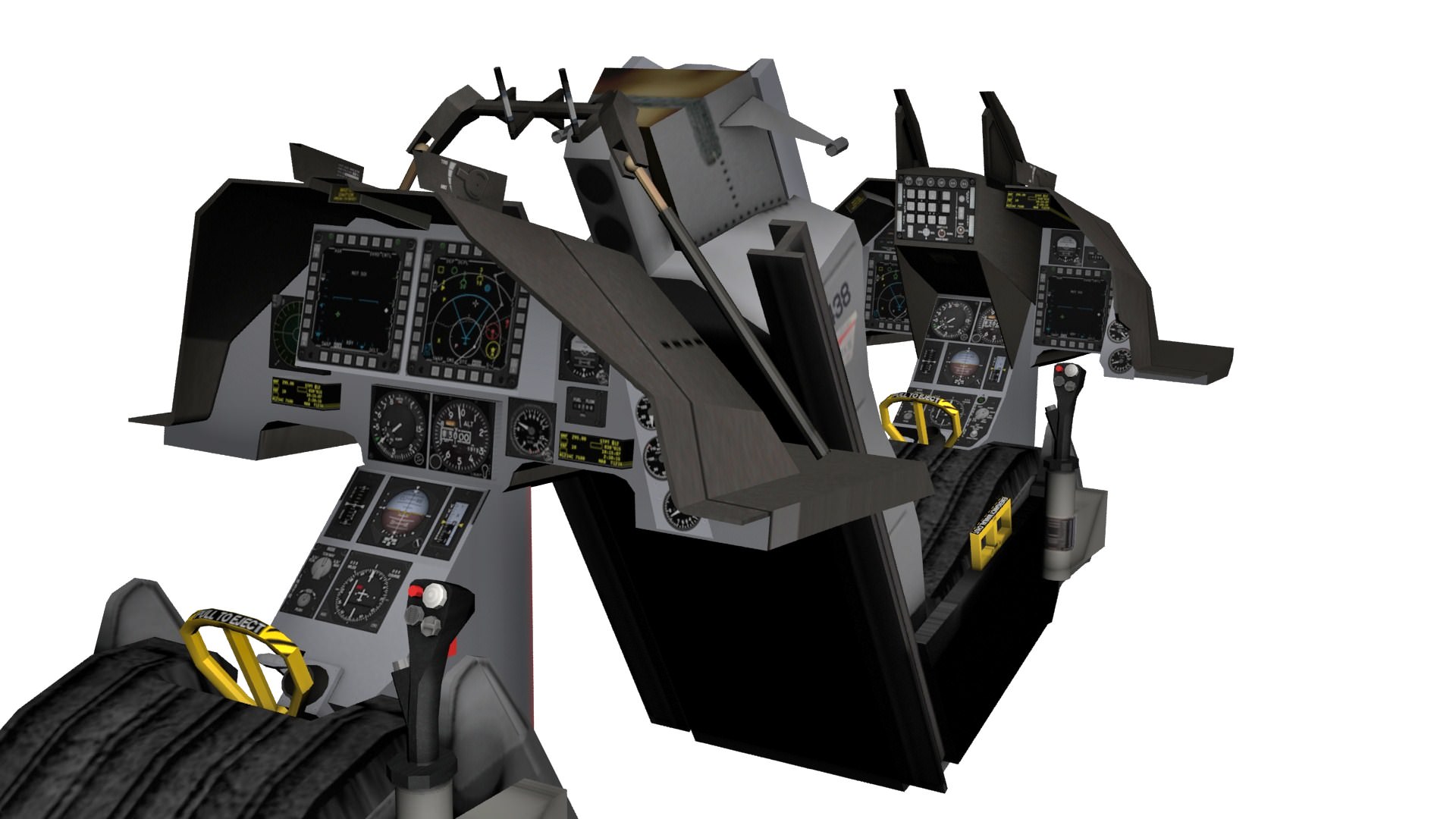 F16-D Fighting Falcon 174FW 3D Model Game ready .max .obj ...