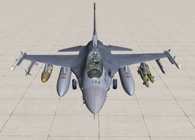 serial number 16 3ds max .obj .max Game Model 174FW F16 Falcon ready Fighting D 3D