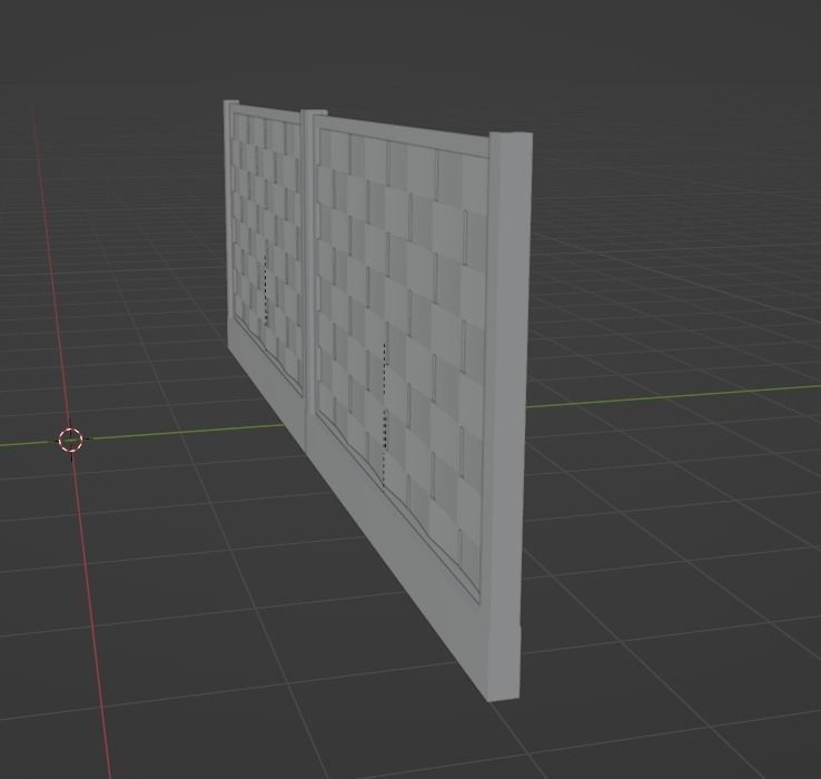 Fence Free low-poly 3D model_6