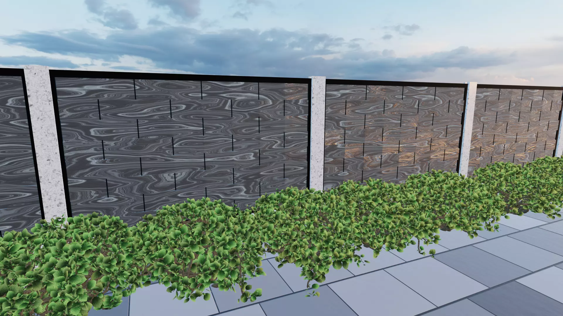 Fence Free low-poly 3D model_0