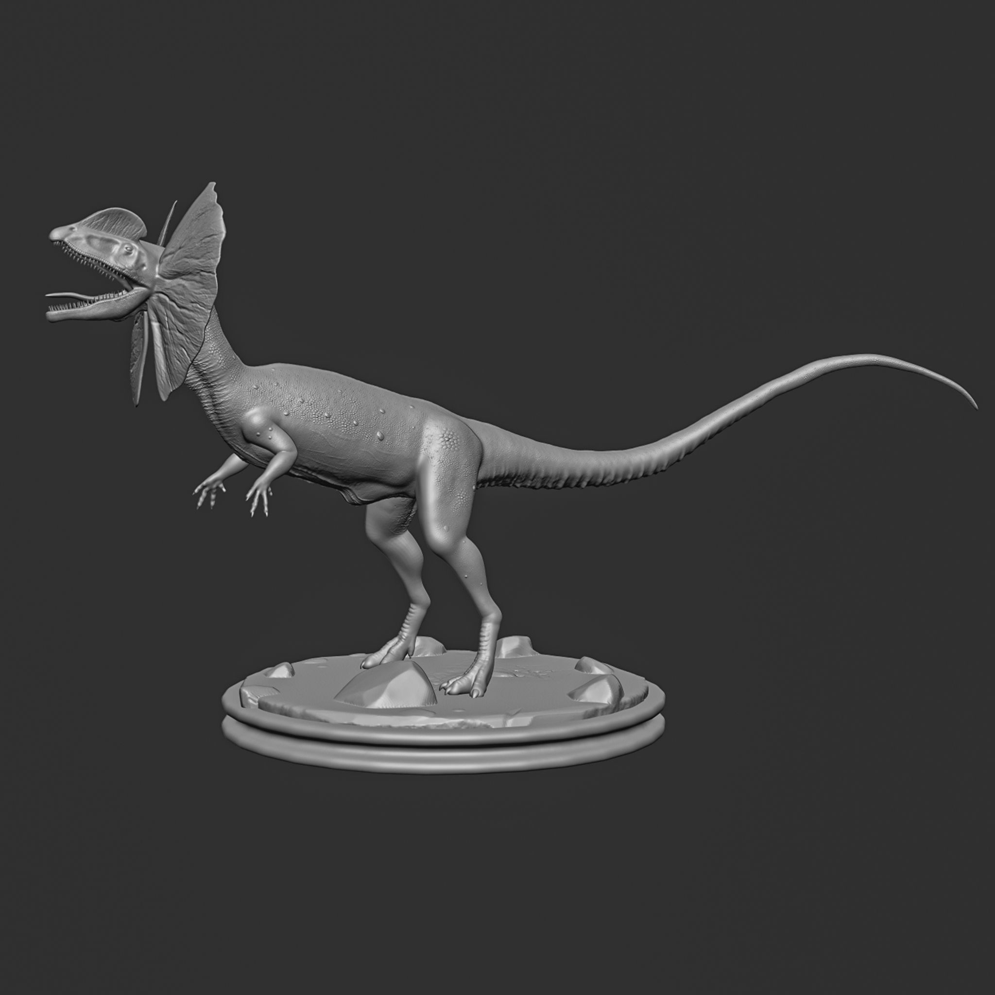 dilophosaurus wetherilli- Dinasour 3D print model_9