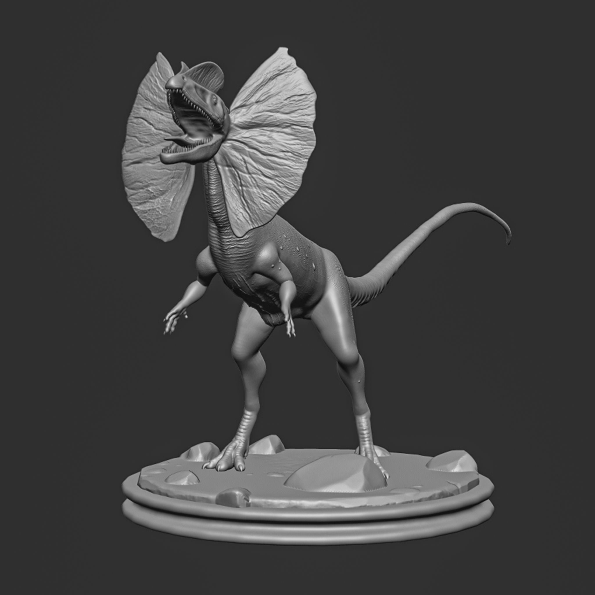 dilophosaurus wetherilli- Dinasour 3D print model_4