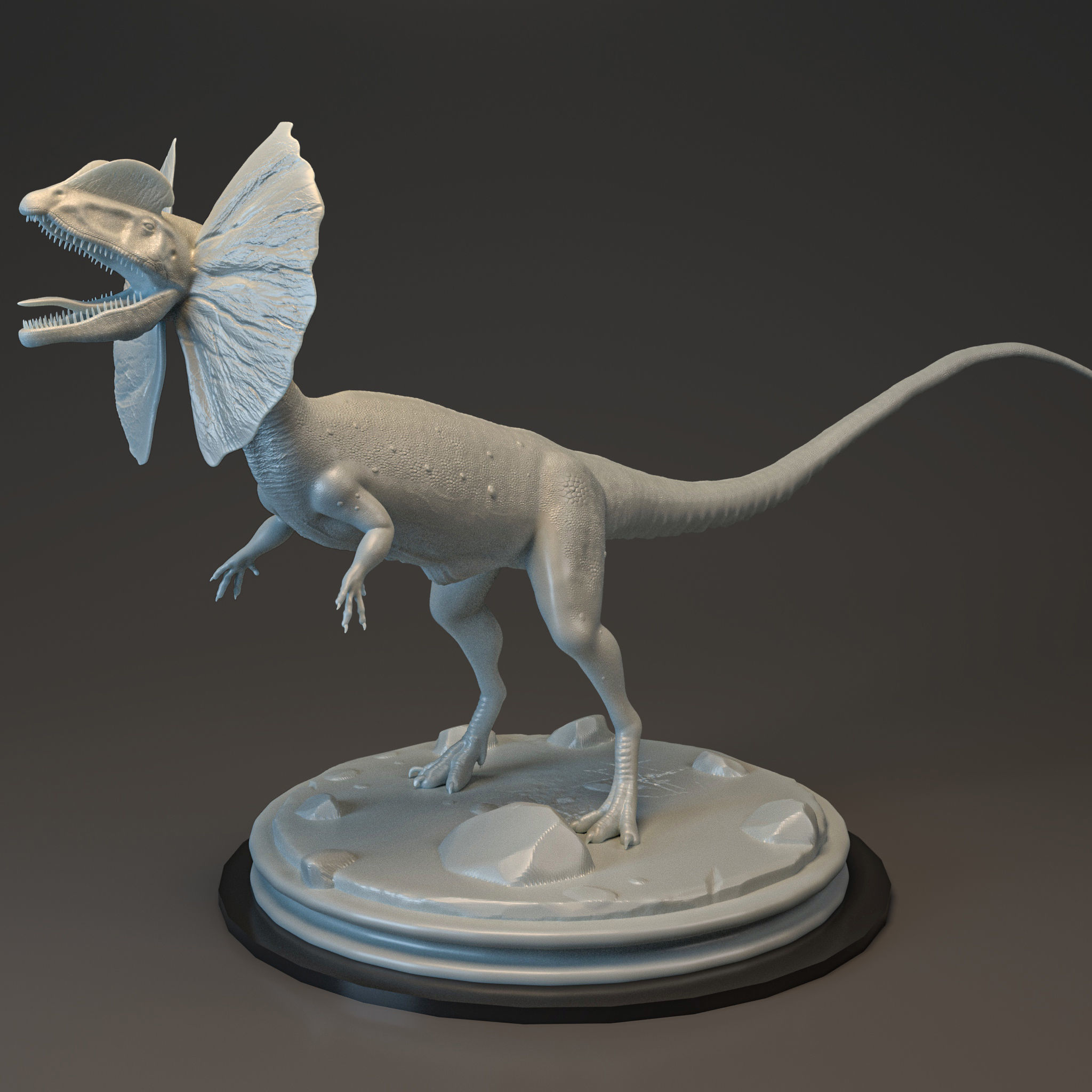 dilophosaurus wetherilli- Dinasour 3D print model_3