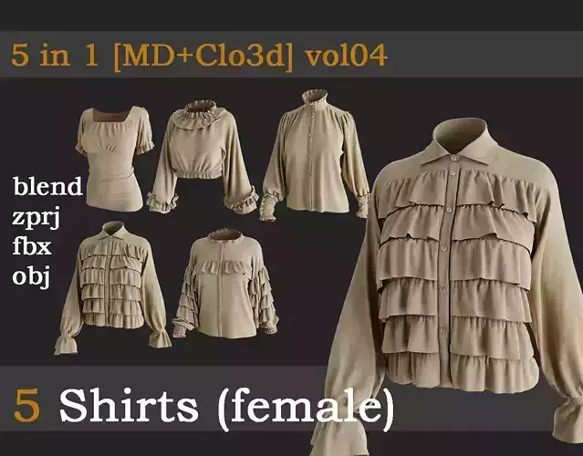 5 Shirts for women vol04