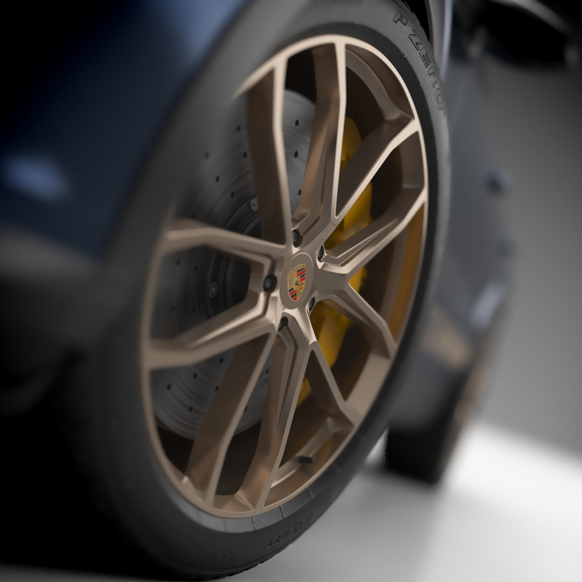 Porsche Cayenne Turbo GT 2024 - Blue Metallic 3D model_7