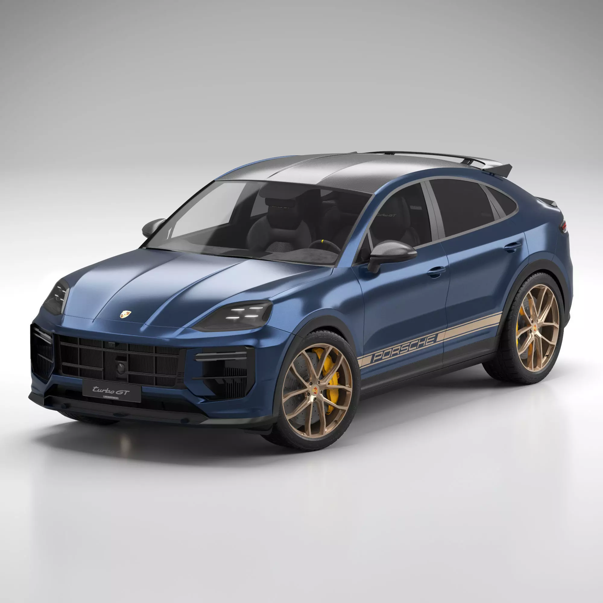 Porsche Cayenne Turbo GT 2024 - Blue Metallic 3D model_0