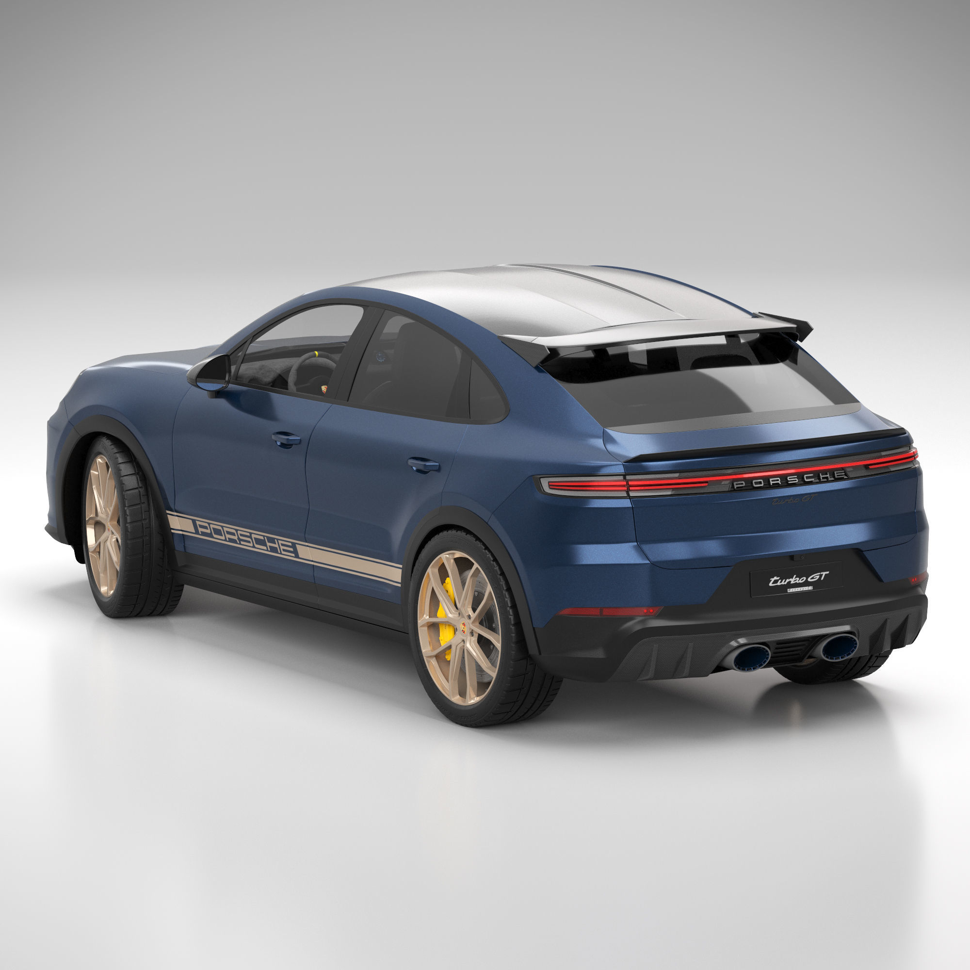 Porsche Cayenne Turbo GT 2024 - Blue Metallic 3D model_1