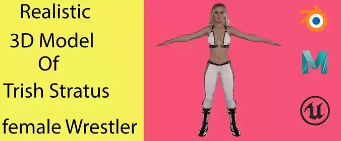 Trish Stratus Low-poly 3D model