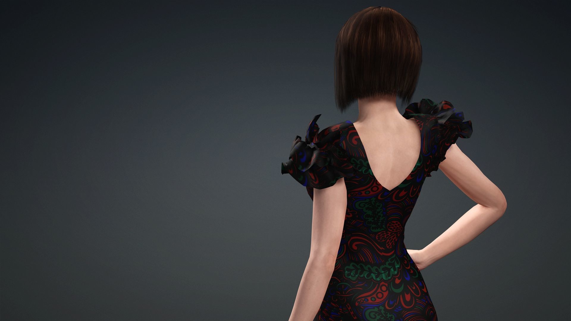 Anna Kendrick Rigged Animated 2500 Free animations tutorial Low-poly 3D model_9