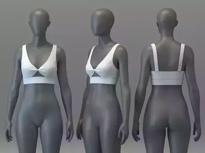 Sports Bra with Cross Front