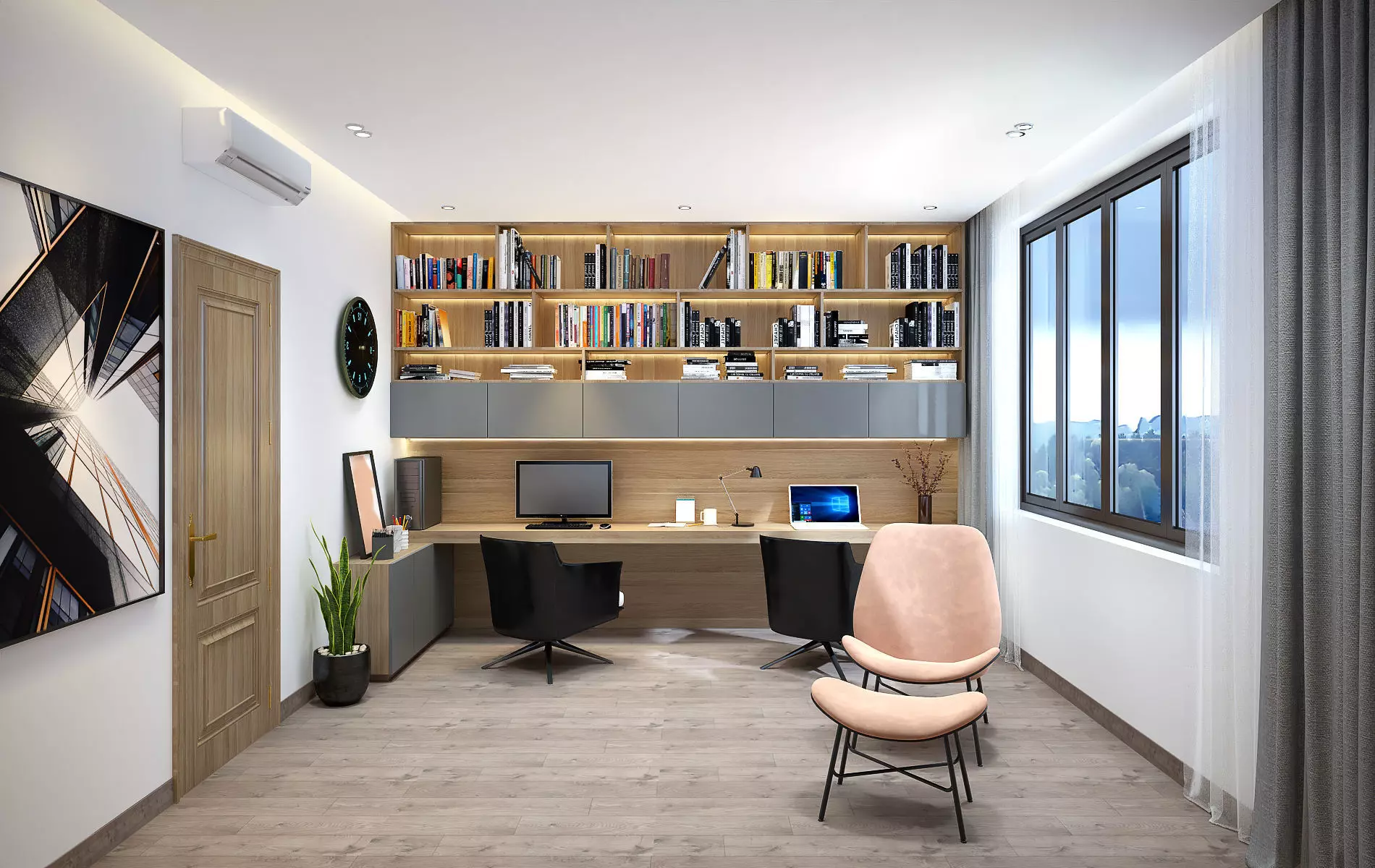 working study room 3D model