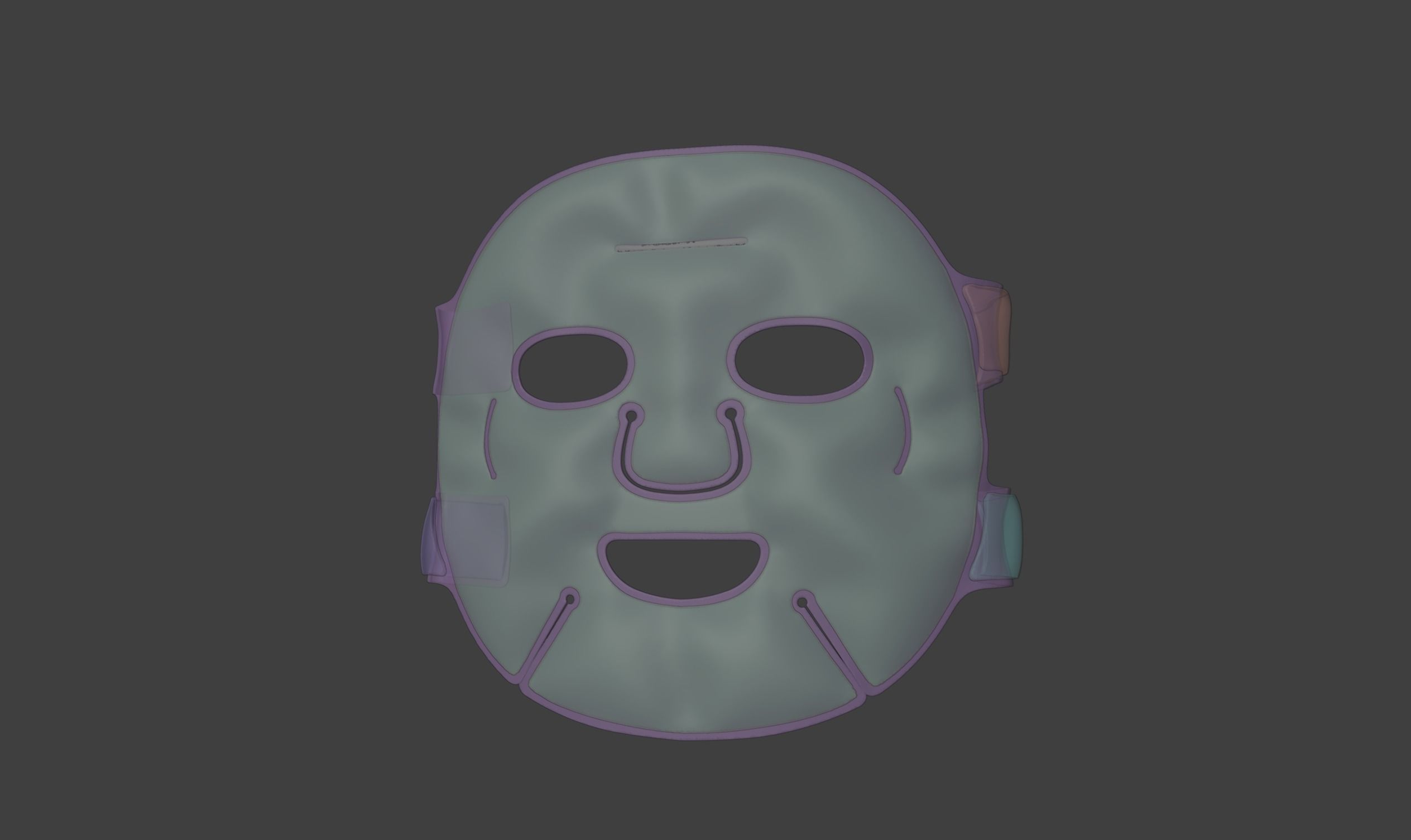 Full face Gel mask  3D model_5