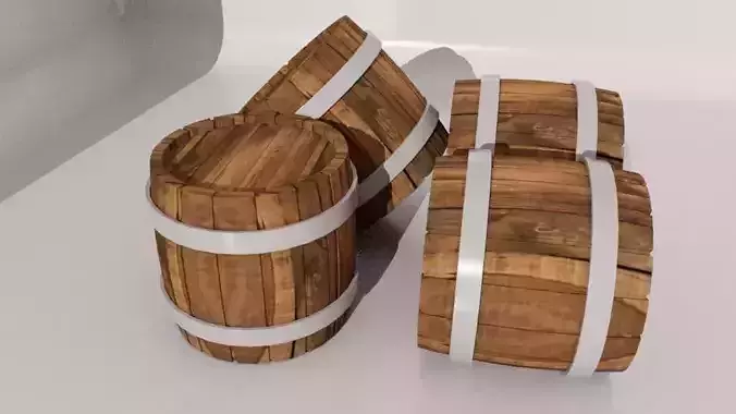 wooden drum bucket