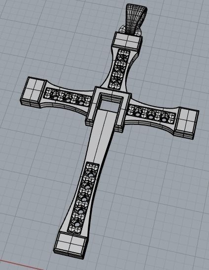 Cross Pendant Fast And Furious Vin Diesel Jewelry 3D print model_9