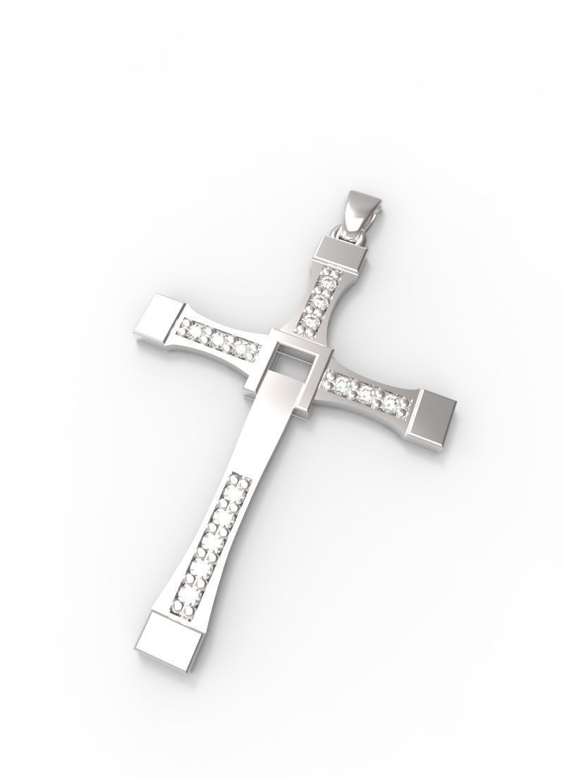 Cross Pendant Fast And Furious Vin Diesel Jewelry 3D print model_2